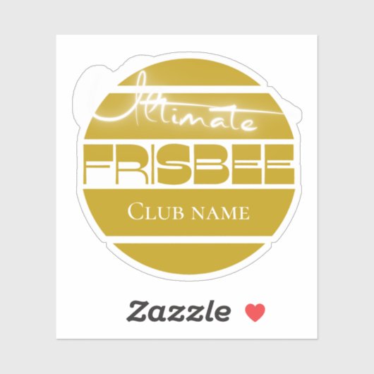 Autocollant vinyle jaune personnalisé Ultimate Fri (Feuille)