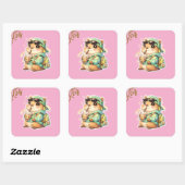 Autocollant vinyle Kawaii Anime Capybara Bubble Te (Feuille)