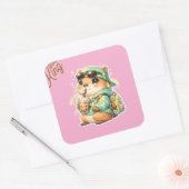 Autocollant vinyle Kawaii Anime Capybara Bubble Te (Enveloppe)