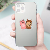 Autocollant vinyle Kawaii Meow Tea (Téléphone)