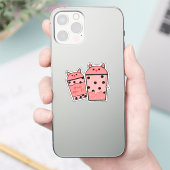 Autocollant vinyle Kawaii Meow Tea (Téléphone)