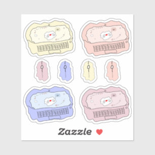Autocollant vinyle Kawaii pour ordinateur portable