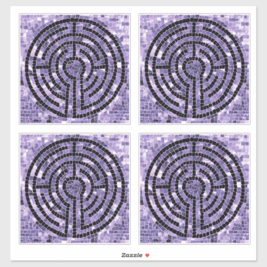 Autocollant vinyle LABYRINTH VI 14"x14" (4 petits) (Feuille)