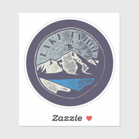 Autocollant vinyle Lake Tahoe (Feuille)