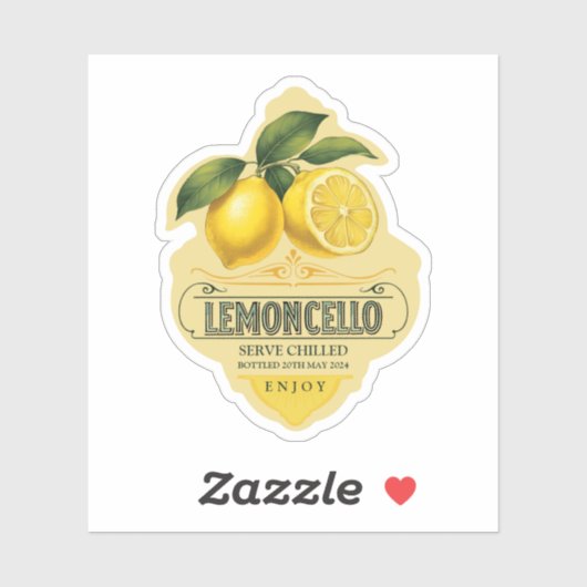 Autocollant vinyle Limoncello (Feuille)