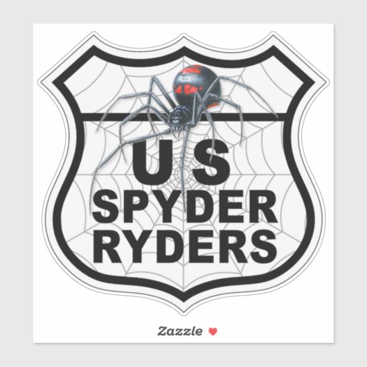 Autocollant vinyle logo US Spyder Ryders (Feuille)