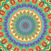 Autocollant vinyle mandala coloré (Devant)