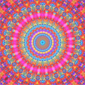 Autocollant vinyle mandala coloré (Devant)
