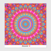 Autocollant vinyle mandala coloré (Feuille)