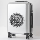 autocollant vinyle mandala de fleurs (Sur valise)