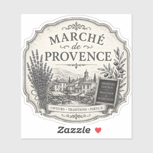 autocollant vinyle marché de provence (Feuille)