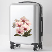 autocollant vinyle orchidée (Sur valise)