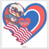 autocollant vinyle personnalisé aigle patriotique (Feuille)