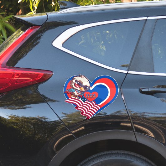autocollant vinyle personnalisé aigle patriotique (Coté voiture)