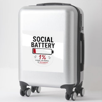 Autocollant vinyle personnalisé Batterie sociale f