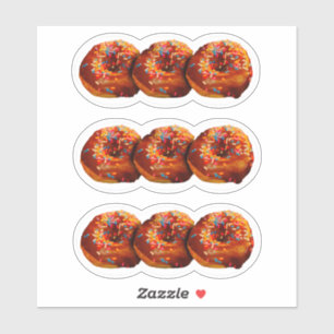 Autocollant vinyle personnalisé Donuts With Sprink