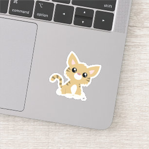 Autocollant vinyle personnalisé Kitty bronzé migno