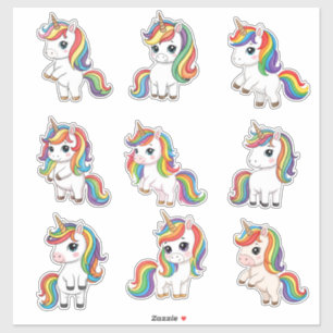 Autocollant vinyle personnalisé Licorne arc-en-cie