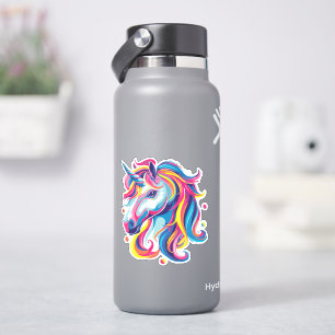 Autocollant vinyle personnalisé licorne psychédéli