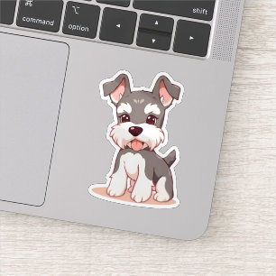 Autocollant vinyle personnalisé Schnauzer mignon