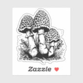 Autocollant vinyle pour champignons (Feuille)