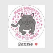Autocollant vinyle pour chaton 'Faites des biscuit (Feuille)