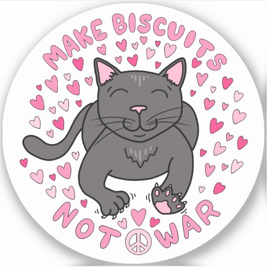 Autocollant vinyle pour chaton 'Faites des biscuit (Devant)