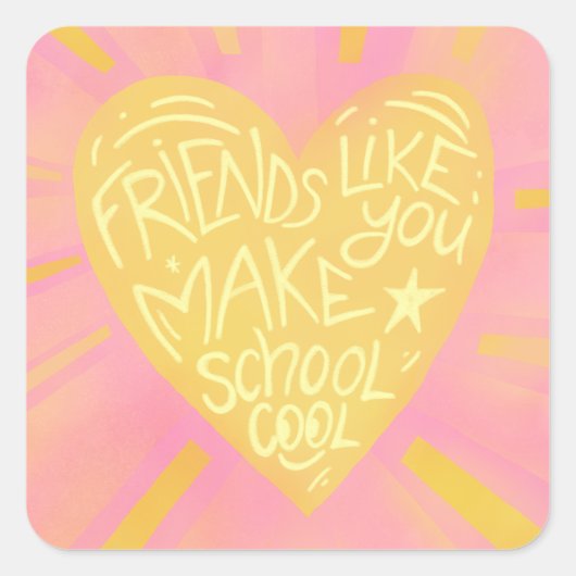 Autocollant vinyle pour la Saint-Valentin en class (Devant)