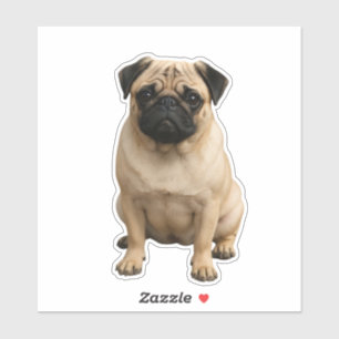 autocollant vinyle pug