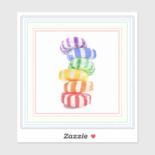 Autocollant vinyle RAINBOW CANDY 6"