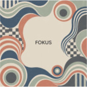 Autocollant vinyle Retro Focus – Géométrie des ann (Devant)