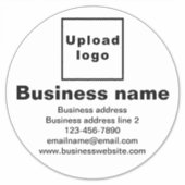 Autocollant vinyle rond grand format blanc de marq (Devant)