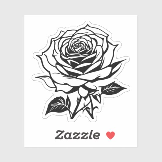 autocollant vinyle rose noir et blanc (Feuille)