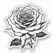 autocollant vinyle rose noir et blanc (Devant)