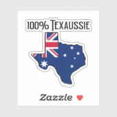 Autocollant vinyle sur mesure 100% Texaussie (Feuille)