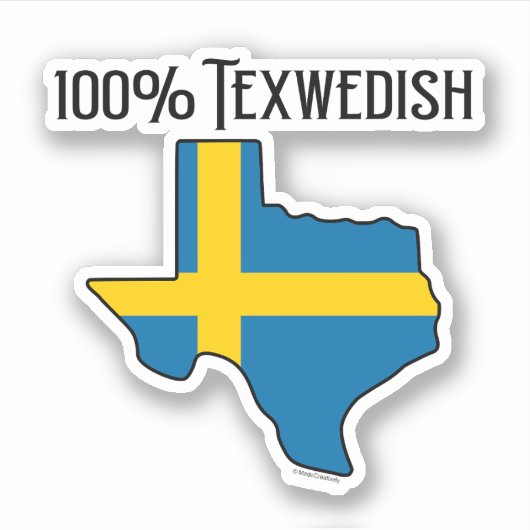 Autocollant vinyle sur mesure 100% Texwedish (Devant)