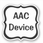 Autocollant vinyle sur mesure AAC Label (Devant)