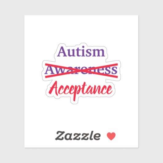 Autocollant vinyle sur mesure Acceptance not Aware (Feuille)