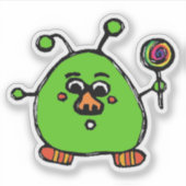 Autocollant vinyle sur mesure - Allen Alien (Devant)