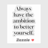 Autocollant vinyle sur mesure Ambition (Feuille)