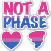 Autocollant vinyle sur mesure Bisexuel Pas une pha (Devant)