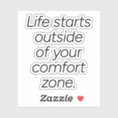 Autocollant vinyle sur mesure Comfort Zone (Feuille)