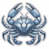 Autocollant vinyle sur mesure Crabe nautique (Devant)