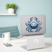 Autocollant vinyle sur mesure Crabe nautique (Ordinateur portable sur le bureau)