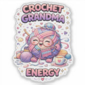 Autocollant vinyle sur mesure Crochet Grandma Ener (Devant)