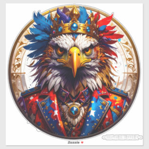 Autocollant vinyle sur mesure Democracy Is King 00
