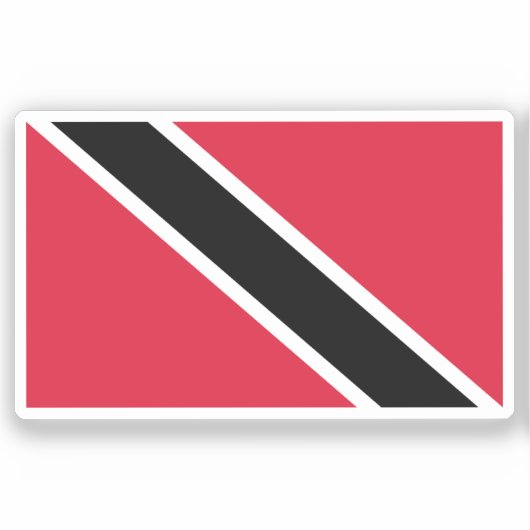 Autocollant vinyle sur mesure Drapeau Trinité-et-T (Recto)