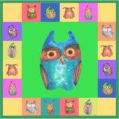 Autocollant vinyle sur mesure Fun Owls (Devant)