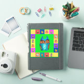 Autocollant vinyle sur mesure Fun Owls (Couverture iPad)