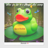 Autocollant vinyle sur mesure Grenouille Canard Ma (Feuille)